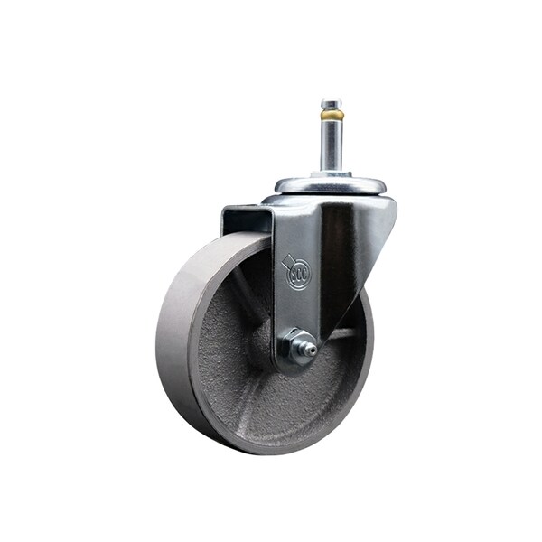 Semi Steel Swivel Grip Ring Stem Caster 4'' Wheel & 7/16'' Stem
